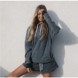 Feat Unisex Hazy Black BlanketBlend Hoodie Pullover Sweatshirt XL Extra Large